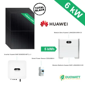 kit fotovoltaico 6kW con accumulo 5kWh Huawei