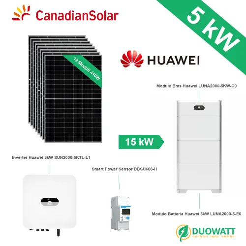 kit fotovoltaico 5kW con accumulo 15kWh Huawei